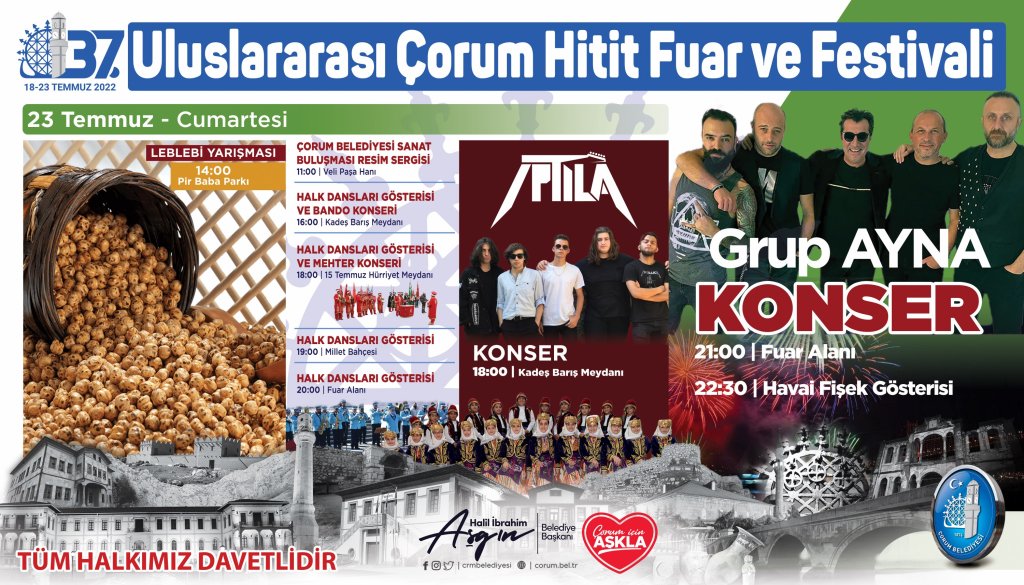 37. Uluslararası Çorum Hitit Fuar ve Festivalinde 3. Gün