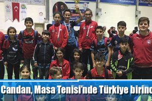 Candan, Masa Tenisi’nde Türkiye birincisi