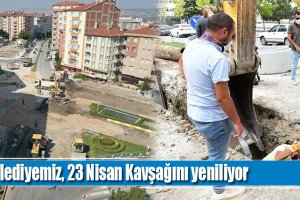 Belediyemiz, 23 Nisan Kavşağını yeniliyor