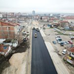 Asfalt serim çalışmalarını beraber incelediler