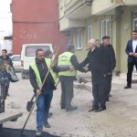 Asfalt serim çalışmalarını beraber incelediler