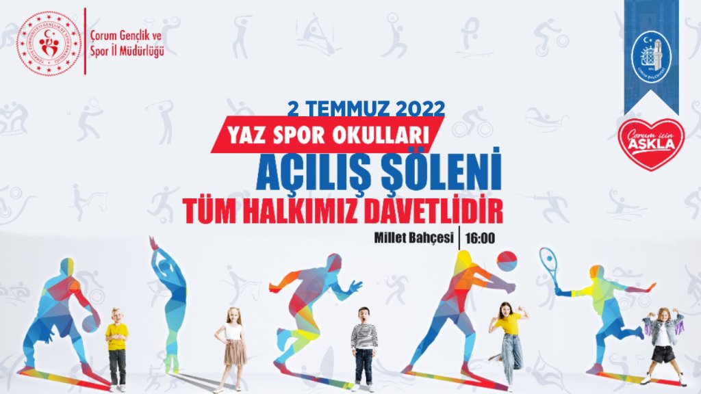 Yaz Spor Okulları açılış şöleni yapılacak