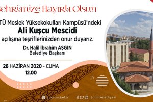 Belediyemiz, Ali Kuşcu Mescidini ibadete açıyor