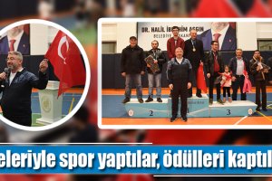 Aileleriyle spor yaptılar, ödülleri kaptılar