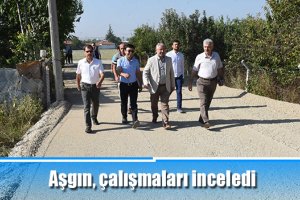 Aşgın, çalışmaları inceledi