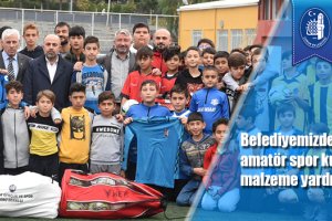 Belediyemizden amatör spor kulüplerine malzeme yardımı
