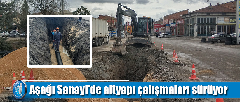 Aşağı Sanayi'de altyapı çalışmaları sürüyor