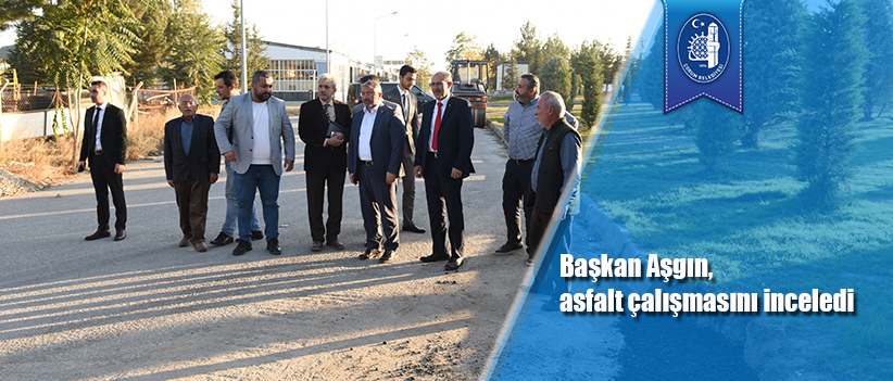 Başkan Aşgın, asfalt çalışmasını inceledi