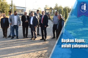 Başkan Aşgın, asfalt çalışmasını inceledi