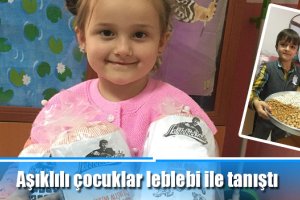 Aşıklılı çocuklar leblebi ile tanıştı