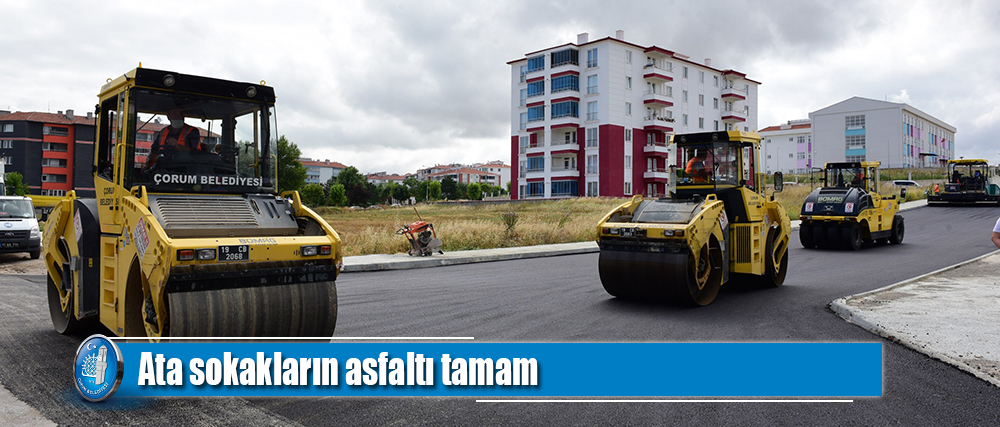 Ata sokakların asfaltı tamam
