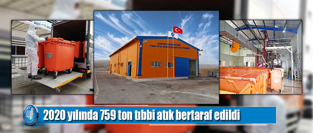 2020 yılında 759 ton tıbbi atık bertaraf edildi