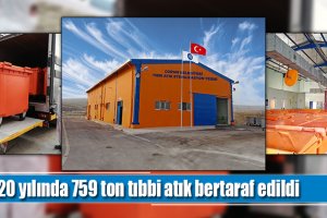 2020 yılında 759 ton tıbbi atık bertaraf edildi