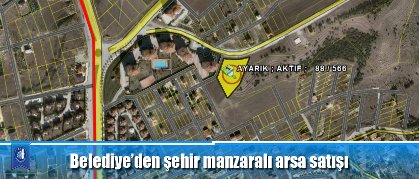 Belediye’denşehir manzaralı arsa satışı