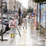 Bahabey ve Fatih Caddeleri önce yıkandı sonra dezenfekte edildi