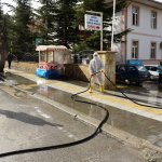 Bahabey ve Fatih Caddeleri önce yıkandı sonra dezenfekte edildi