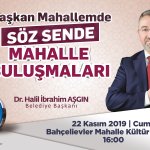 Başkan, Bahçelievler sakinleriyle buluşacak