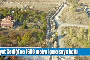 Bayat Gediği'ne 1600 metre içme suyu hattı