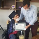 Başarılı kursiyer Bekir Madan, liseden mezun oldu