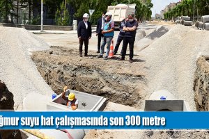 Yağmur suyu hat çalışmasında son 300 metre
