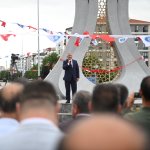 Binevler Kavşağındaki Ay-Yıldız anıtı törenle açıldı