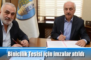 Binicilik Tesisi için imzalar atıldı