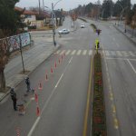 Gazi Caddesine bisiklet yolu yapıyoruz