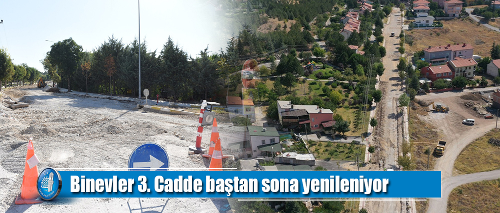 Binevler 3. Cadde baştan sona yenileniyor