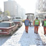 Buz çözücü ekip görev başında