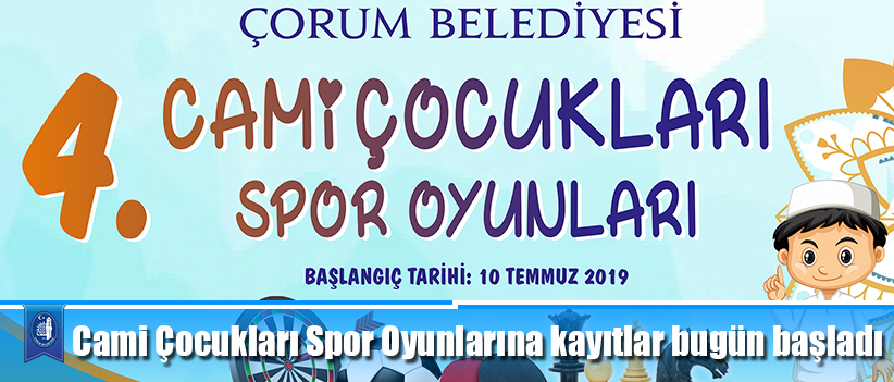 Cami Çocukları Spor Oyunlarına kayıtlar bugün başladı