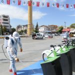 ÇORBİS bisikletleri düzenli olarak dezenfekte ediliyor