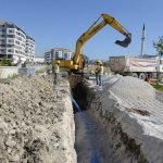 Yağmursuyu hattı çalışmaları devam ediyor