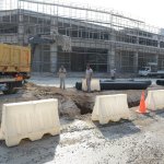 Muhsin Yazıcıoğlu Caddesinde yağmursuyu hattı çalışması