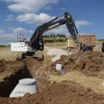 Çoraklık 36. Sokak’ta kanalizasyon hattı çalışması