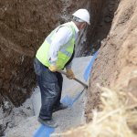 Çoraklık 36. Sokak’ta kanalizasyon hattı çalışması