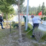 Belediyemiz Şehitlikte çalışmalara hızlı başladı