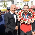 Fatih Erdin, mehter ile karşılandı