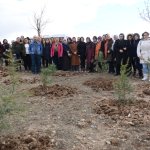 Kadınlar 400 fidanı toprakla buluşturdu