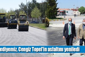 Belediyemiz, Cengiz Topel'in asfaltını yeniledi