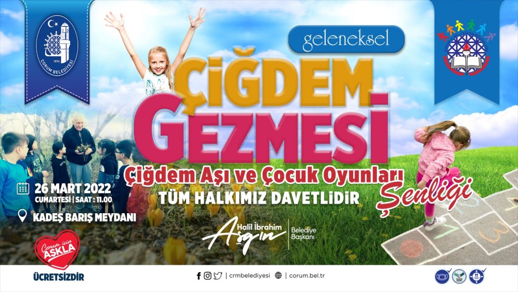 Belediyemizden, Çiğdem aşı ve çocuk oyunları şenliği