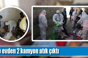 Çöp evden 2 kamyon atık çıktı