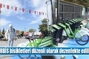 ÇORBİS bisikletleri düzenli olarak dezenfekte ediliyor