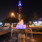 Saat Kulesi mavi renk ile ışıklandırıldı
