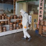 Dezenfeksiyon timi gece gündüz çalışıyor