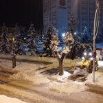 Şehir içerisinde toplanan karlar Çomar Barajı’na taşınıyor