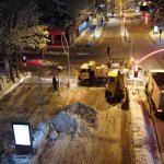 Şehir içerisinde toplanan karlar Çomar Barajı’na taşınıyor