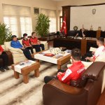 Şampiyonlardan Başkan Aşgın'a ziyaret