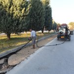 Başkan Aşgın, asfalt çalışmasını inceledi