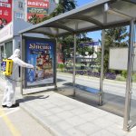 Sosyal alanlar dezenfekte ediliyor