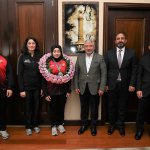 Şampiyon sporcudan Başkan Aşgın’a Ziyaret